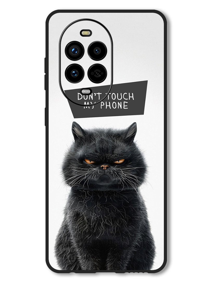 Theodor Case Compatible with Huawei Nova 13 Pro Protection Shockproof Bumper Cover Dont Touch My Phone Cat - Image 1