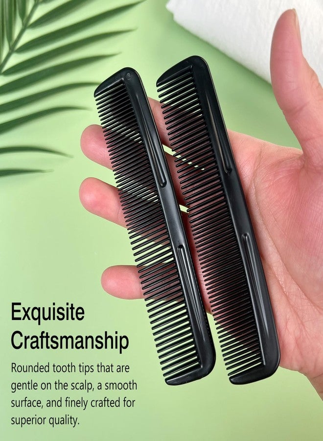 Zoolinn Black Pocket Comb Set - 5PCS, Sturdy Comb with Round Teeth for Men’s Beard, Mustache, and Hair Grooming, Travel-Friendly, Exquisite Gifts - Image 4