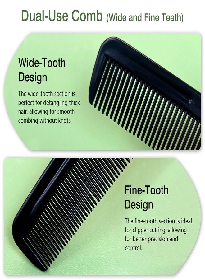 Zoolinn Black Pocket Comb Set - 5PCS, Sturdy Comb with Round Teeth for Men’s Beard, Mustache, and Hair Grooming, Travel-Friendly, Exquisite Gifts - Image 3
