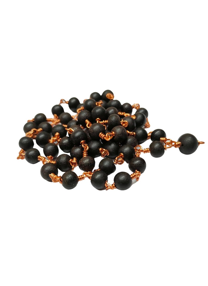 anciently Anciently Karungali Malai Copper Original 6mm | Karungali Malai Copper 6mm 54 Beads, Ebony Wood, 1 Piece  - Image 2