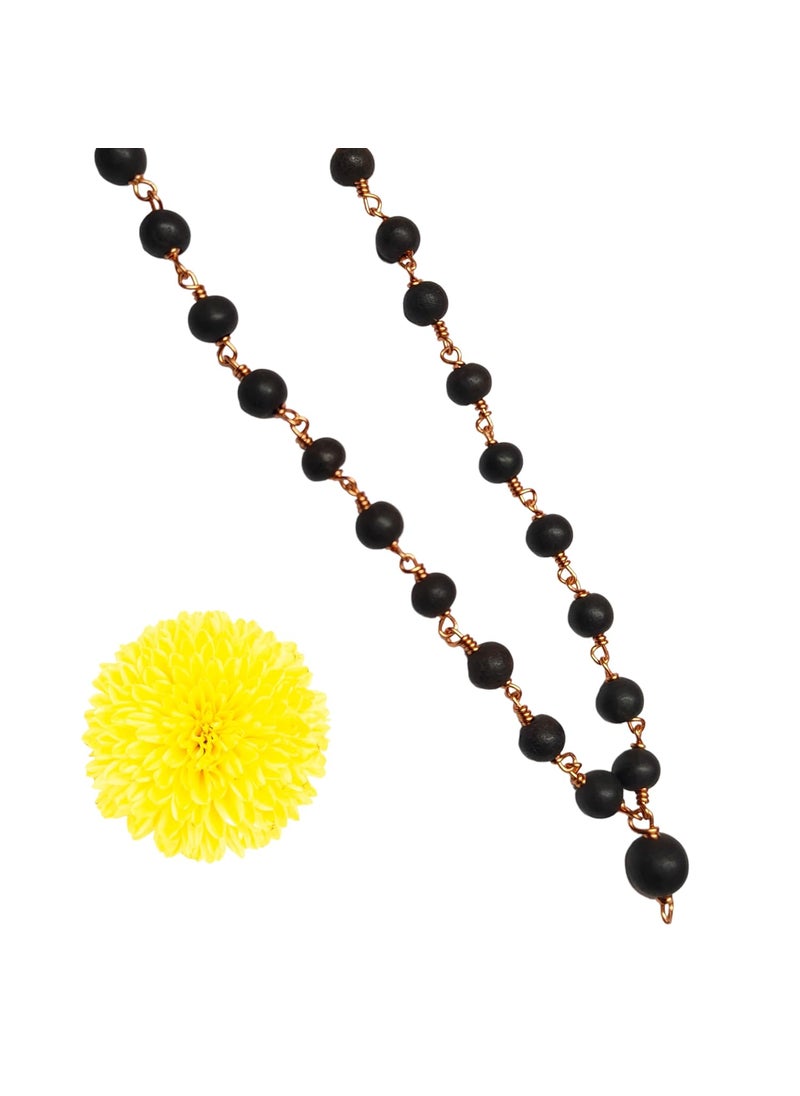 anciently Anciently Karungali Malai Copper Original 6mm | Karungali Malai Copper 6mm 54 Beads, Ebony Wood, 1 Piece  - Image 4