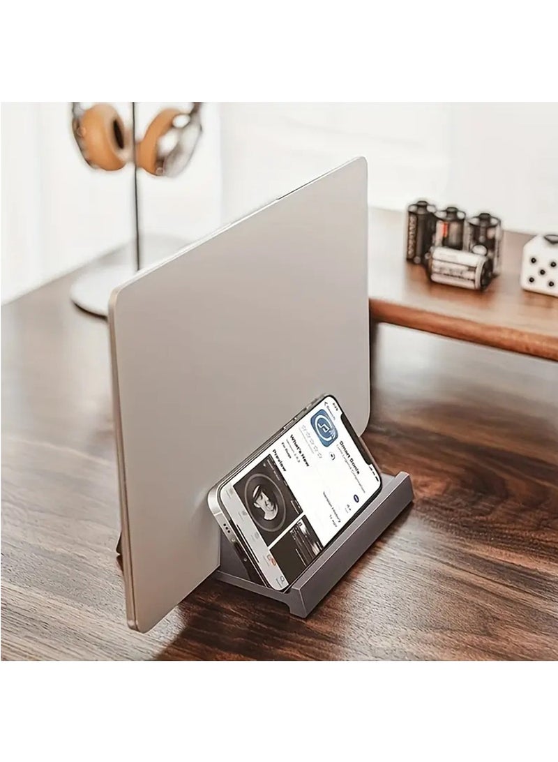 Hihonor Vertical Laptop Stand Holder - Ergonomic Adjustable Height and Angle, Space-Saving, Sturdy Construction, Easy Assembly, and Compact Design for Maximum Desk Space and Comfort, White - Image 4