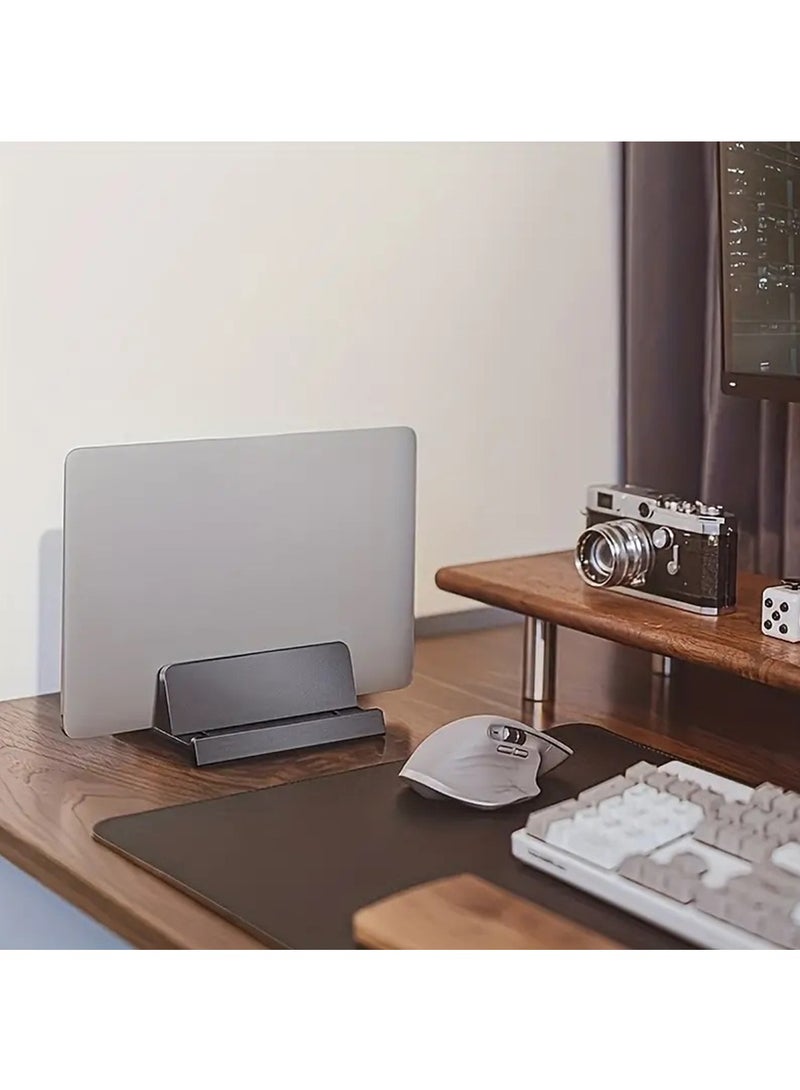 Hihonor Vertical Laptop Stand Holder - Ergonomic Adjustable Height and Angle, Space-Saving, Sturdy Construction, Easy Assembly, and Compact Design for Maximum Desk Space and Comfort, White - Image 2