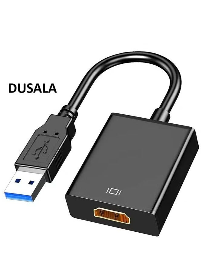 DUSALA USB 3.0 to HDMI Adapter for Monitor Mac Windows 11 10 8 HDMI USB Converter for Laptop MacBook pro USB3 HDMI Cable Multiple Monitors for Desktop PC TV - Image 1