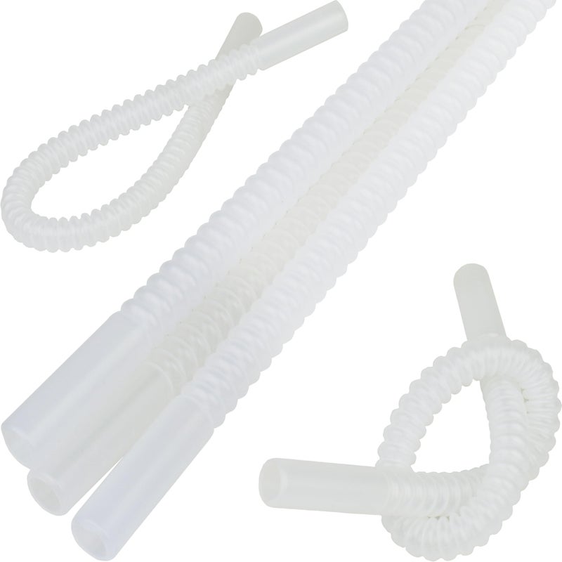 Diximus Bendable Straws - 11 inch Long Flexible Straws - Bendy Drinking Straw Reusable - 5 Pack - Image 1