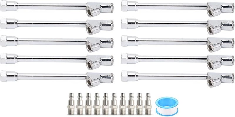 Dual Head 1 4 Inch FNPT Air Chuck Zinc Alloy Tire Inflation Nozzle for Truck Car - Image 1