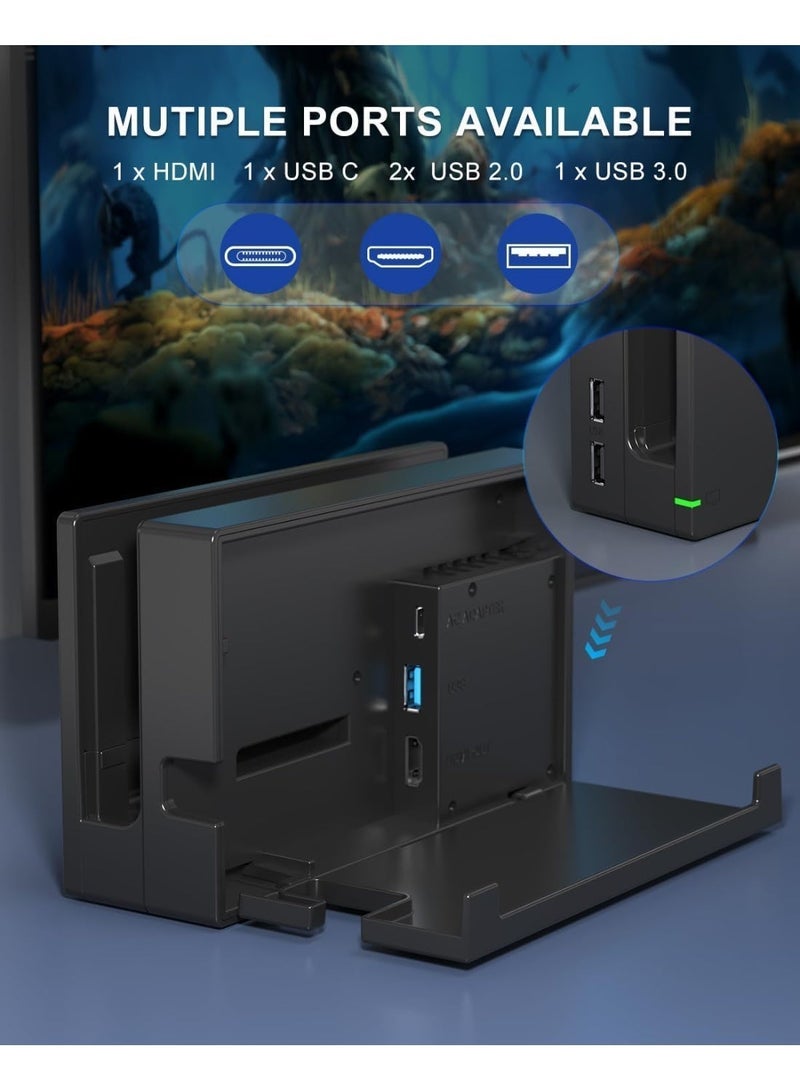 MWS-ForCamping TV DOCK STATION FOR SWITCH - 3 IN 1 REPLACEMENT TV BASE DOCKING STATION SET WITH ORIGINAL IC MODULE, CHARGER, HDMI CABLE ACCESSORIES FOR SWITCH CONSOLE - Image 2