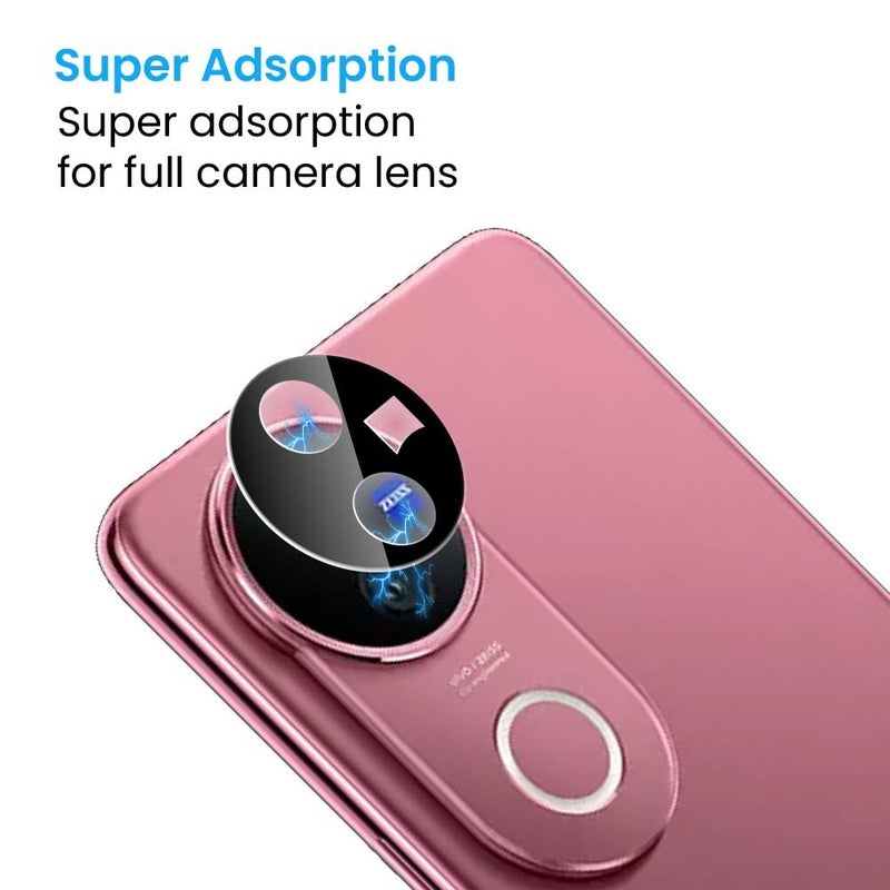 FIRST MART Premium Camera Lens Protection For Vivo V50 and Vivo V50e (6.77 Inches) With Edge-to-Edge Protector Coverage and Installation Kit |Black, Pack of 1 - Image 2