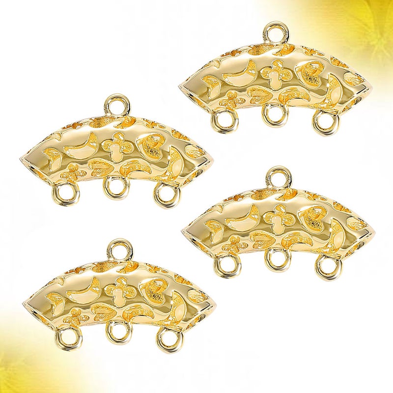 4Pcs Metal Earrings Pendant DIY Earring Pendant Alloy Pendant DIY Jewelry Accessories( ) - Image 1