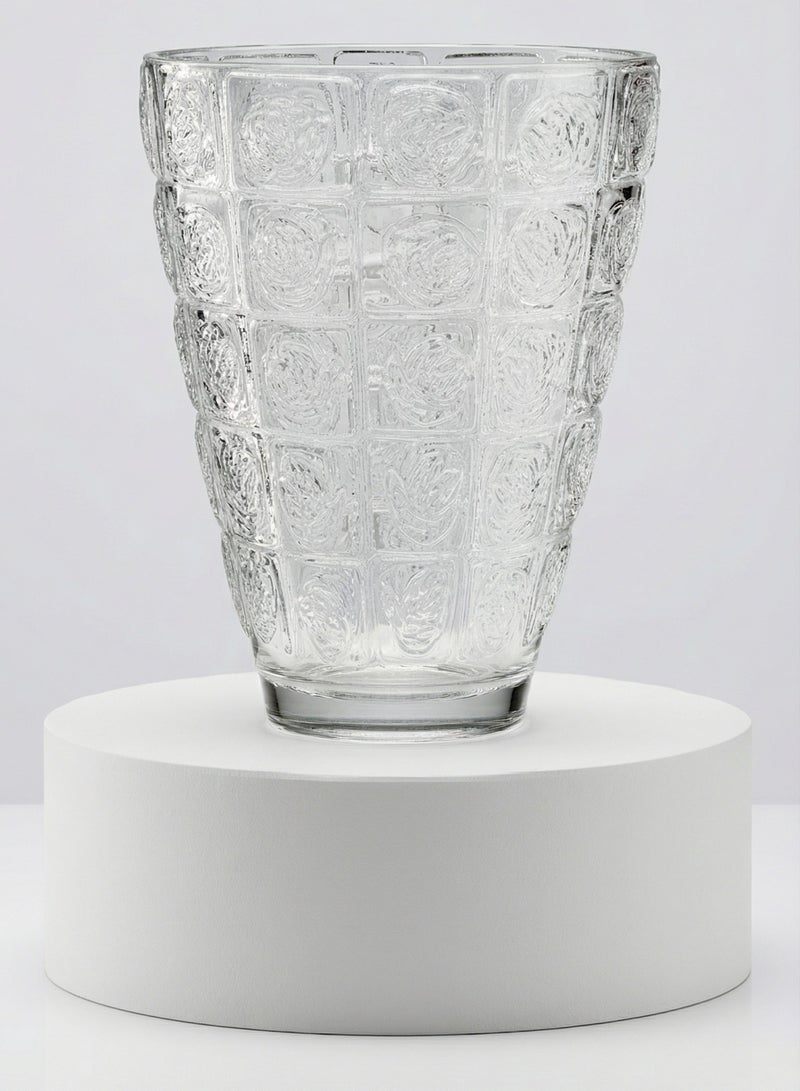 كريستال آرك مزهرية كريستالية حرفية - ديكور فاخر منحوت - قطعة مركزية عصرية مصنوعة يدويًا - هدية منزلية أنيقة - صناعة كريستالية رائعة - Image 1