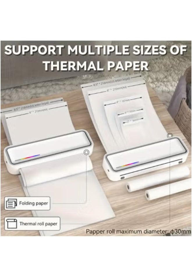 XiuWoo Portable Wireless Printer, Inkless, Support Roll Paper, Black Label Paper, Tattoo Paper, High Quality, Compatible with IOS, Android and Laptop, Suitable for Office, Home, School and Travel  - Image 5