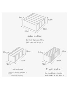 Y&D 3-Piece Drawer Style Thickened Underwear Storage Bag Dormitory Home Storage Box Mesh Socks Transparent Storage  - Image 2