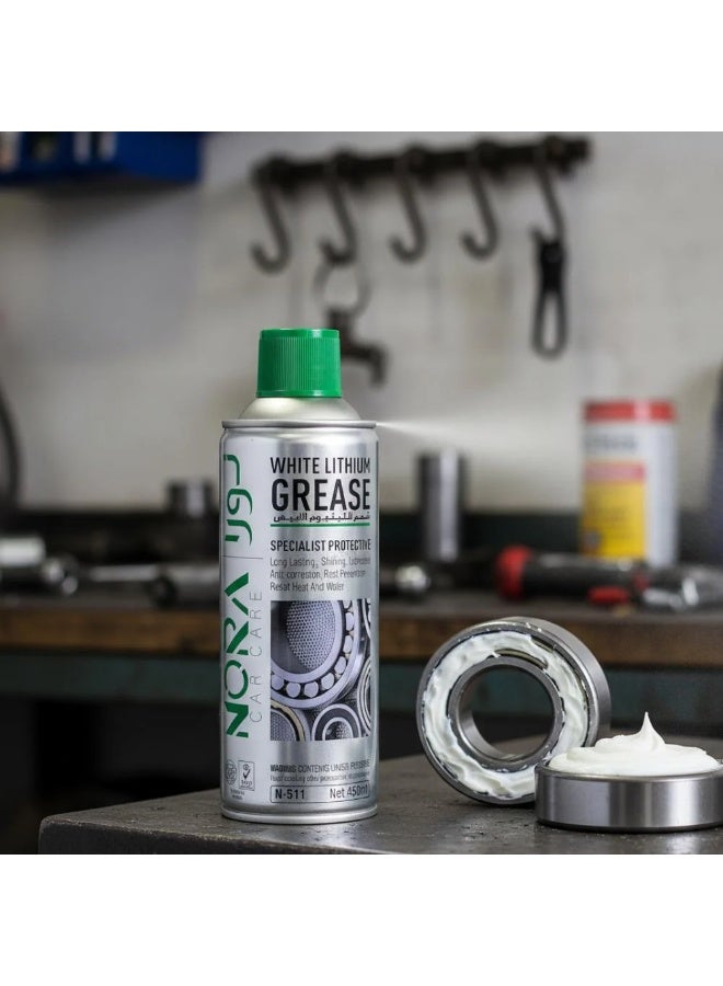 NORA 450ml White Lithium Grease for Anti-Corrosion and Lubrication N-511 - Image 1