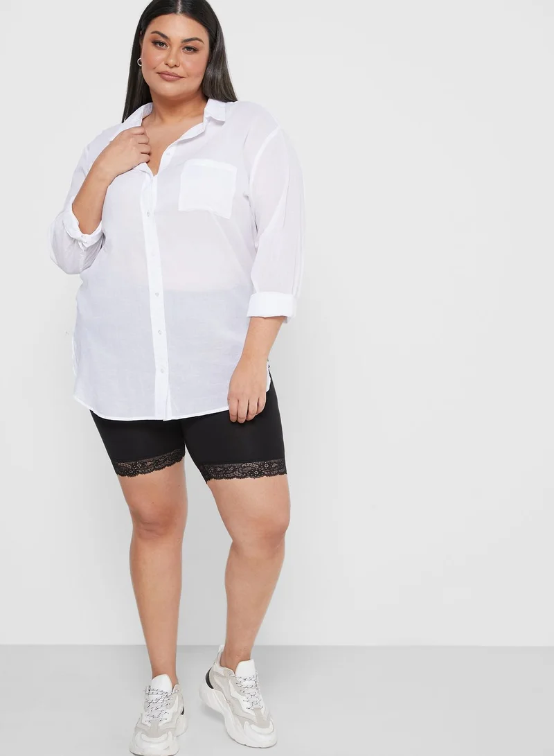 Vero Moda Curve Lace Trim Cycling Shorts
