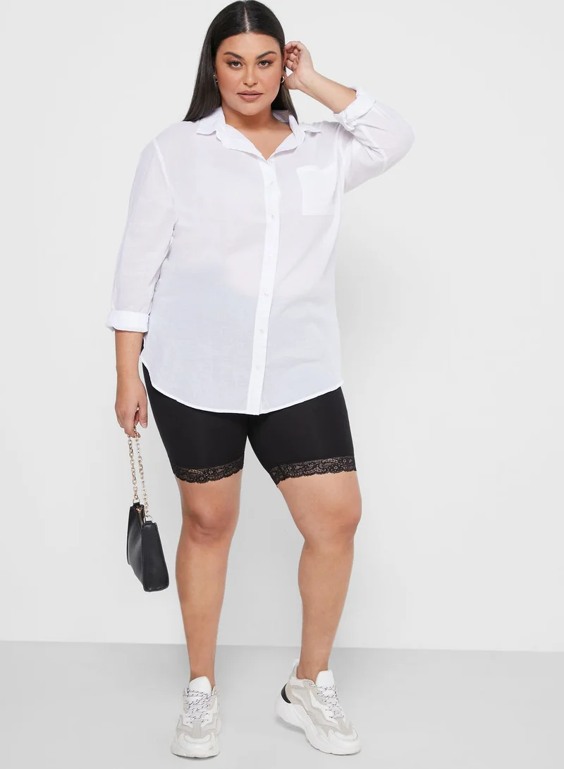 Vero Moda Curve Lace Trim Cycling Shorts