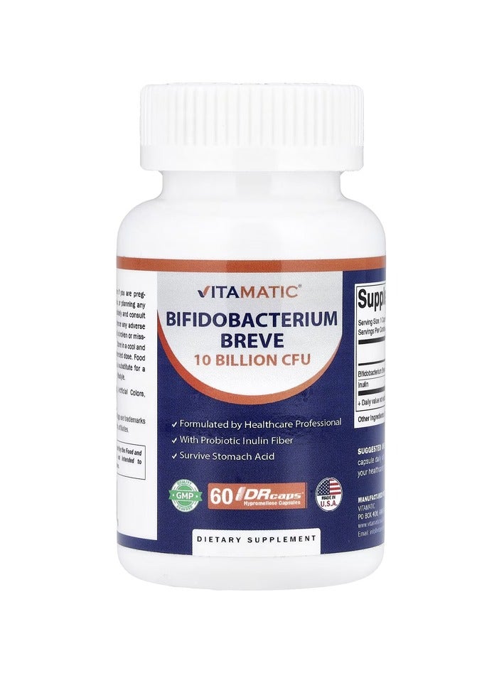 Vitamatic Bifidobacterium Breve , 60 DrCaps® Hypromellose Capsules