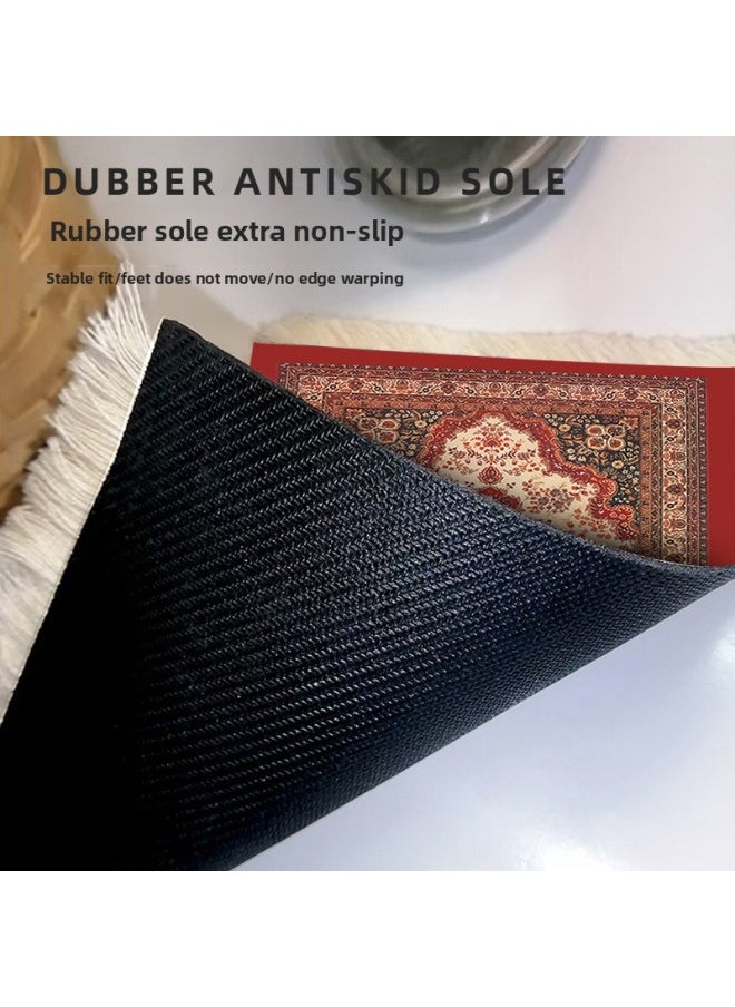 Generic - Tassel Mouse Pad Best-selling Gift Hair Whisker Mouse Pad Felt Row Whisker Environmentally Friendly Rubber Mouse Pad-Colour:270*180*3mm (2cm On Both Sides Of The Tassel, 230mm Rubber)-Pattern:ZY-LS-002 - Image 1