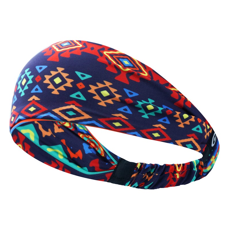 Coreteq Printed Multifunction Sports Sweatband Headband Microfiber Men and Women (Aztec) - Image 5