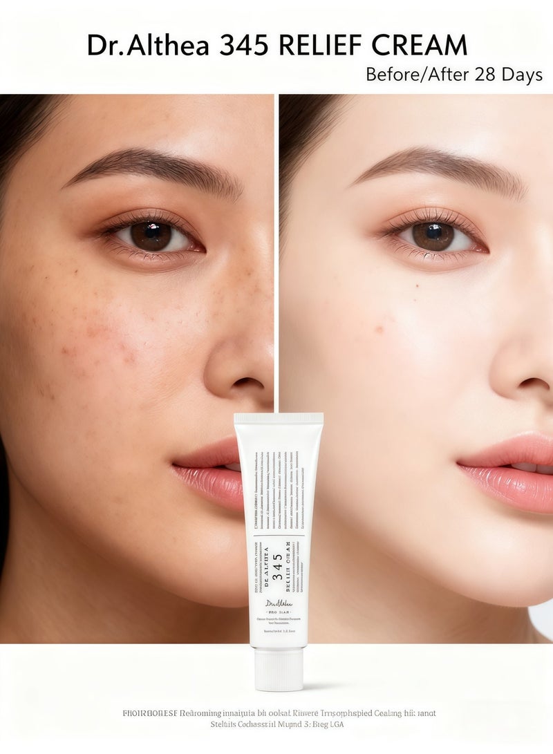 Dr.Althea 345 Relief Cream - Soothing Face Moisturizer with Niacinamide & Panthenol | Blemish Care, Hydration & Redness Relief | Vegan Korean Skincare for All Skin Types | 50ml - Image 3