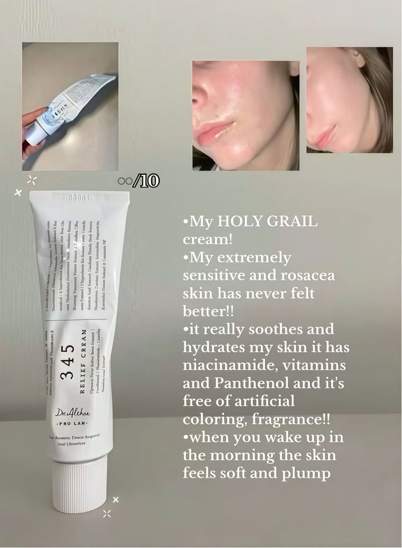 Dr.Althea 345 Relief Cream - Soothing Face Moisturizer with Niacinamide & Panthenol | Blemish Care, Hydration & Redness Relief | Vegan Korean Skincare for All Skin Types | 50ml - Image 2