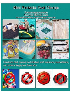 SYOSI Electric Air Pump for Inflatables, Portable Rechargeable 1600mAh Battery for Space Hopper Exercise Ball, Inflate Deflate Mini Pumps for Pool Floats Air Bed, Air Mattress Yoga Balls Vacuum Storage Bags  - Image 3