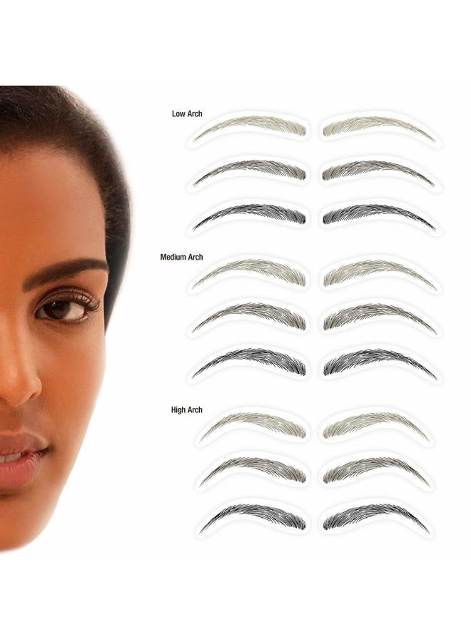 Godefroy MyBrows Long Lasting Eyebrow Transfers, Medium Arch, Medium Brown, 48-Pairs of Brows (96 Individual transfers) - Image 3