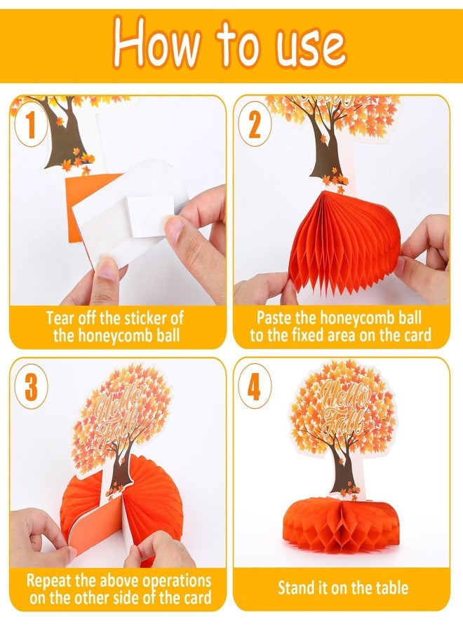 DTOFOOT Fall Party Decorations,10 Pcs Fall Table Decorations Honeycomb Centerpieces Fall Table Centerpieces for Thanksgiving Table Decor Fall Autumn Centerpieces for Tables - Image 4