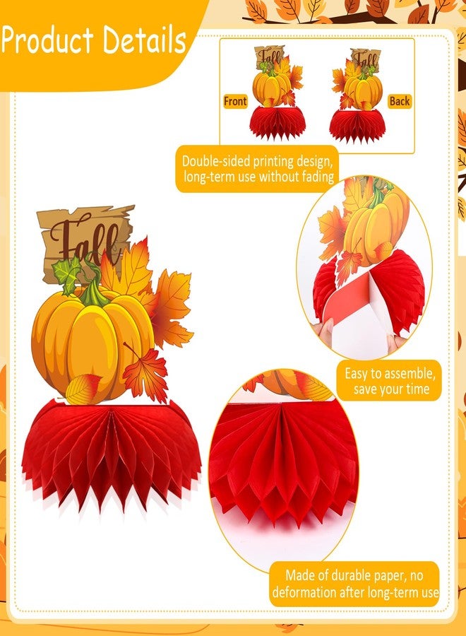 DTOFOOT Fall Party Decorations,10 Pcs Fall Table Decorations Honeycomb Centerpieces Fall Table Centerpieces for Thanksgiving Table Decor Fall Autumn Centerpieces for Tables - Image 3