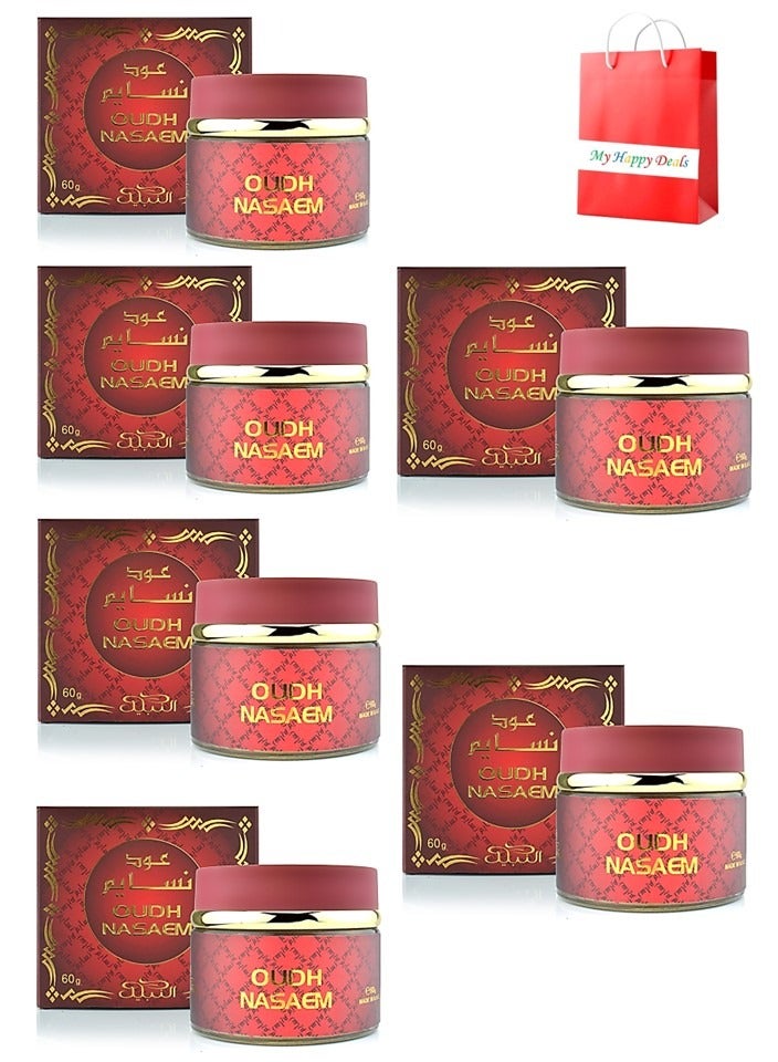 Nabeel 6 Pieces Set Oudh Nasaem Incense 60 GM - Image 1