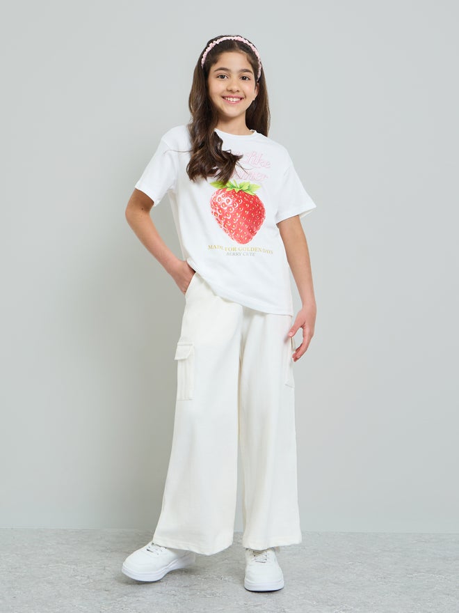 Styli Teen Girls Wide Leg Cargo Joggers - Image 2