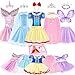 EULRGAUS Princess Dress Up Toddler Dress Up with Princess Costumes and Toys Butterfly Unicorn Dress with Fairy Wings Pretend Play for Toddlers 36 Halloween Christmas Birthday Gift for Kids - Image 3