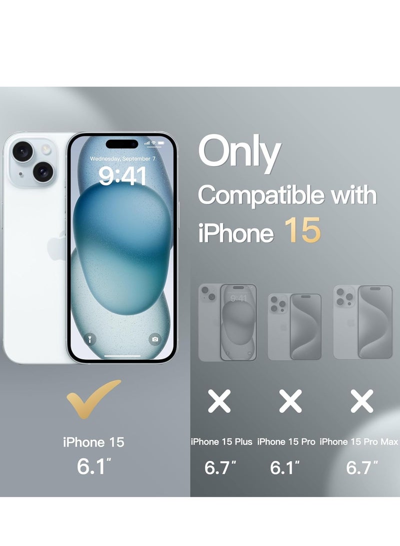 iPhone 15 Case Cover Silky-Soft Touch Full-Body Protective Case with Microfiber Lining Cover For iPhone 15 6.1-inch - Image 2