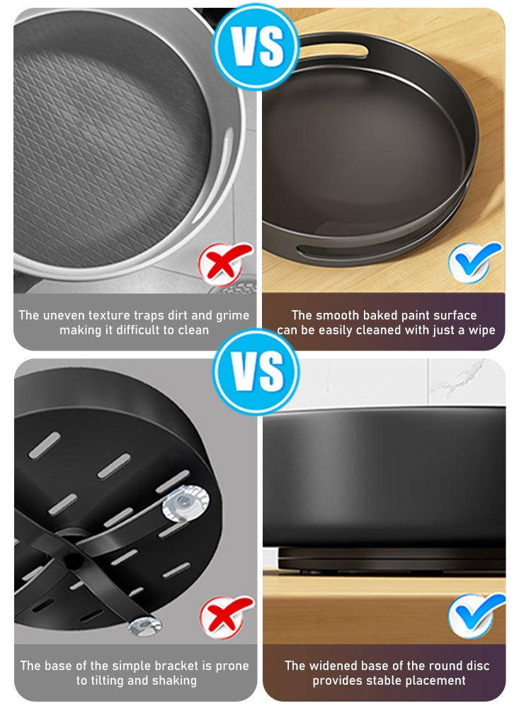 Perfii Rotating Kitchen Spice Rack - Multi-Functional with Round Corner Seasoning and Condiments Organizer for Kitchen and Home Space Saving - Image 2