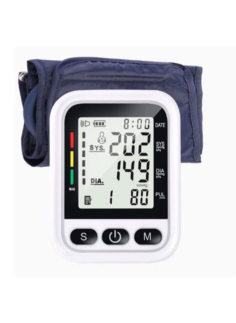 DMG TECH - Blood Pressure Monitor LCd Display Fully Automatic Accurate Readings Wrist Upper Arm Blood Pressure Monitor Automatic BP Cuff with 2 Users 99 Memory Voice Prompt Irregular Heartbeat Detection - Image 1