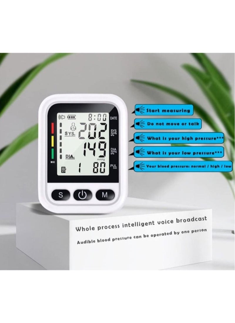 DMG TECH - Blood Pressure Monitor LCd Display Fully Automatic Accurate Readings Wrist Upper Arm Blood Pressure Monitor Automatic BP Cuff with 2 Users 99 Memory Voice Prompt Irregular Heartbeat Detection - Image 1