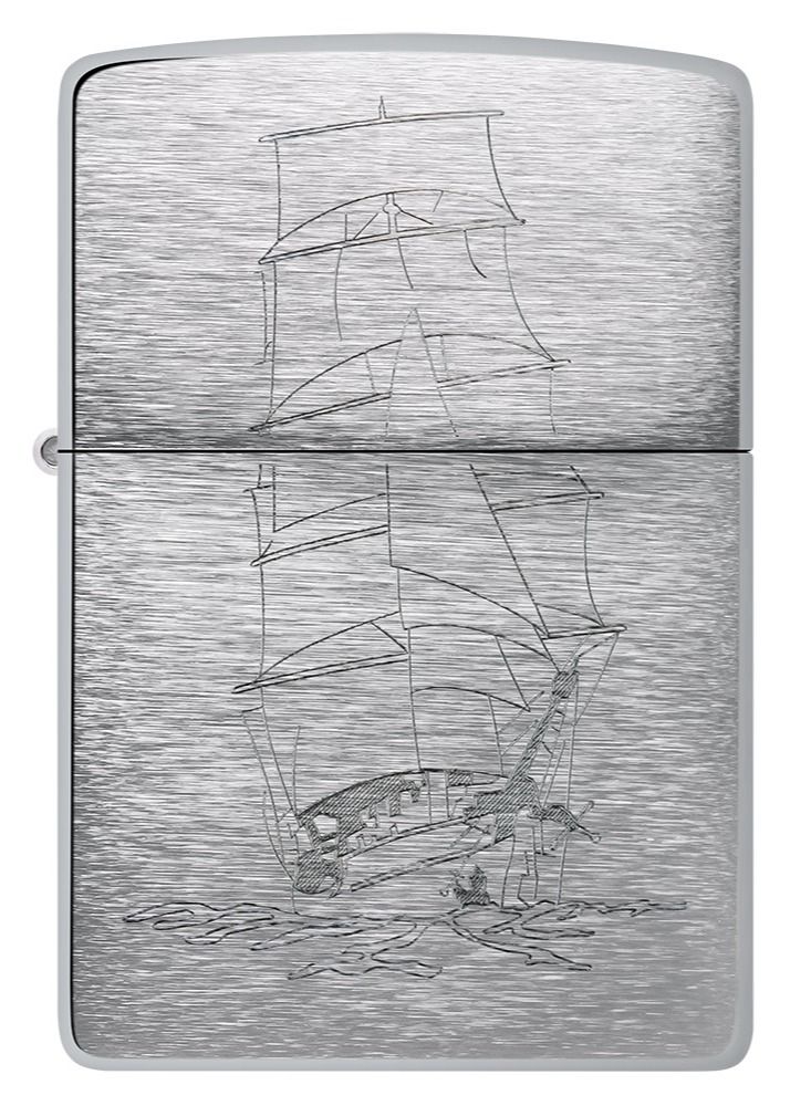 Zippo Ae182866 200 سفينة في البحار العالية ولاعة مقاومة للرياح بالكروم المصقول - Image 2