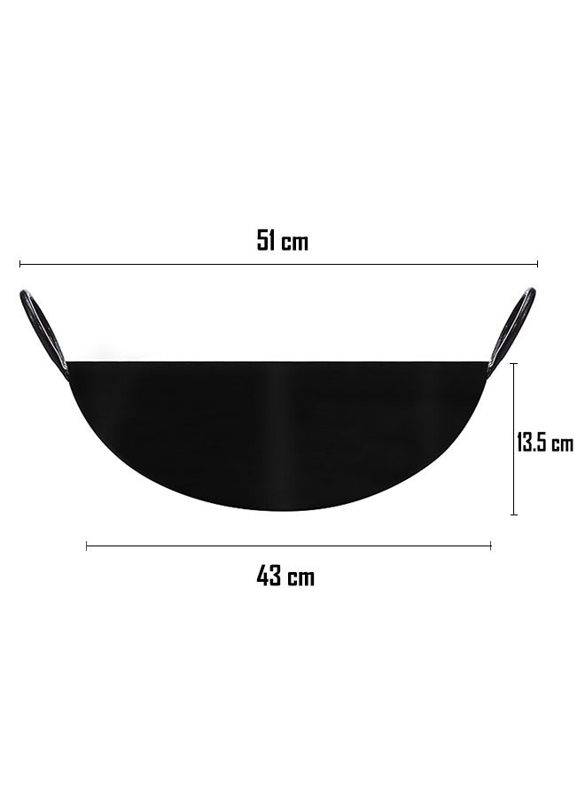 Lion Iron Wok Kadai – No. 16, 43 cm, Heavy-Duty Iron for Authentic Cooking, Even Heat Distribution, Ideal for Stir-Frying and Deep-Frying - Image 4