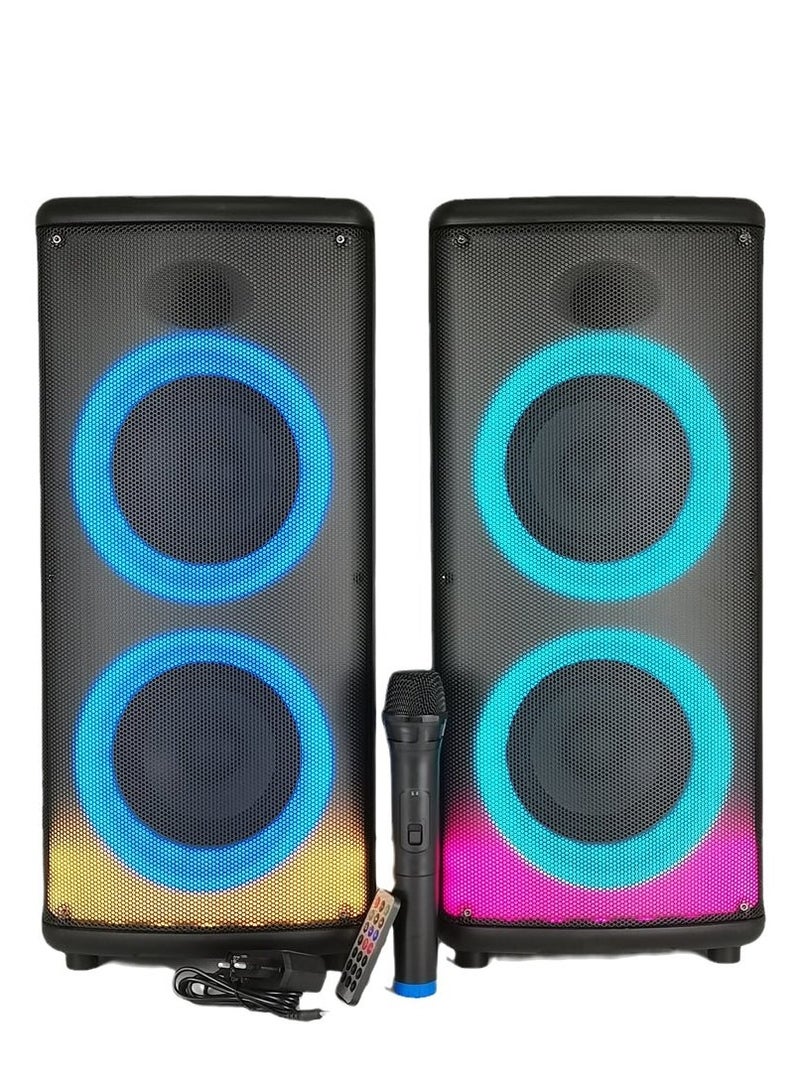 كروني RX-6238 قوة كبيرة ديسكو ضوء مكبر صوت لاسلكي مع باس صدى ثلاثة أضعاف بطارية قابلة للشحن مكبر صوت لجهاز الكاريوكي - Image 2