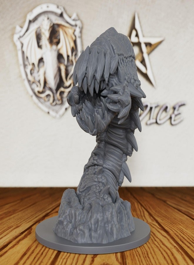 AUSPDICE Purple Worm Monster Figure – Unpainted Tabletop RPG Miniature for DND, Warhammer, Miniature Game & Fantasy Role-Playing Fans-AS151 - Image 1