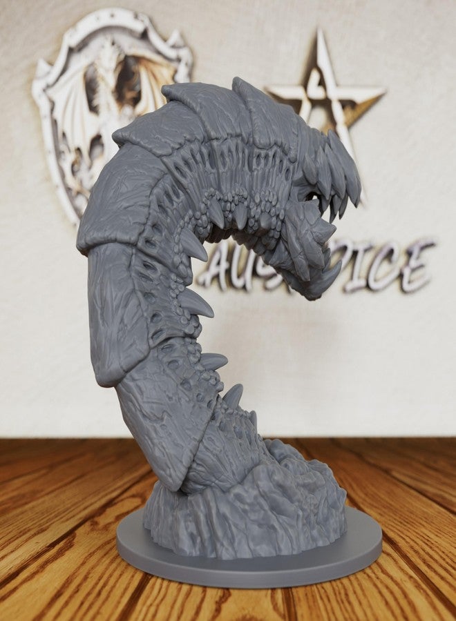 AUSPDICE Purple Worm Monster Figure – Unpainted Tabletop RPG Miniature for DND, Warhammer, Miniature Game & Fantasy Role-Playing Fans-AS151 - Image 3