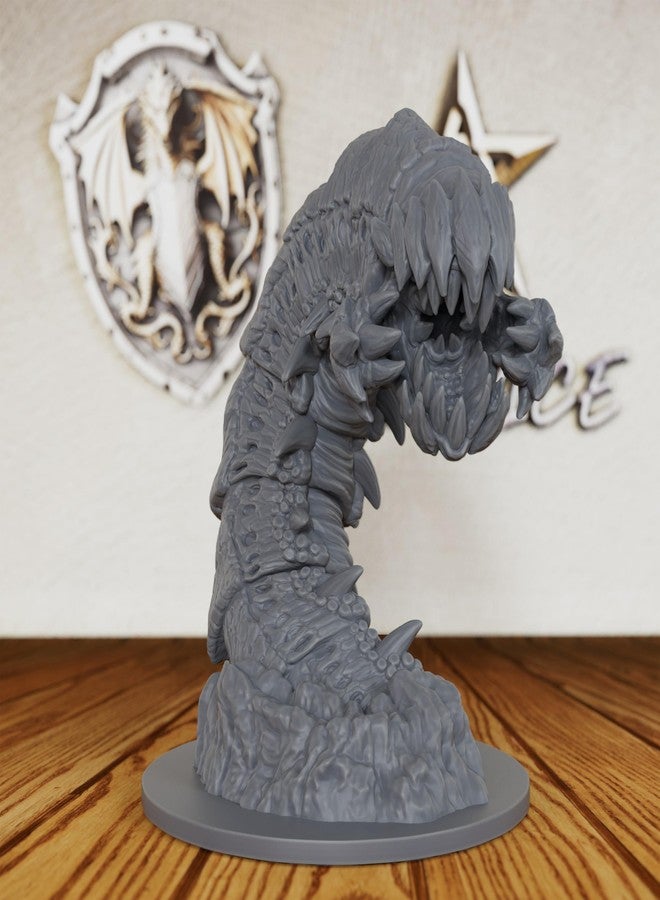 AUSPDICE Purple Worm Monster Figure – Unpainted Tabletop RPG Miniature for DND, Warhammer, Miniature Game & Fantasy Role-Playing Fans-AS151 - Image 2
