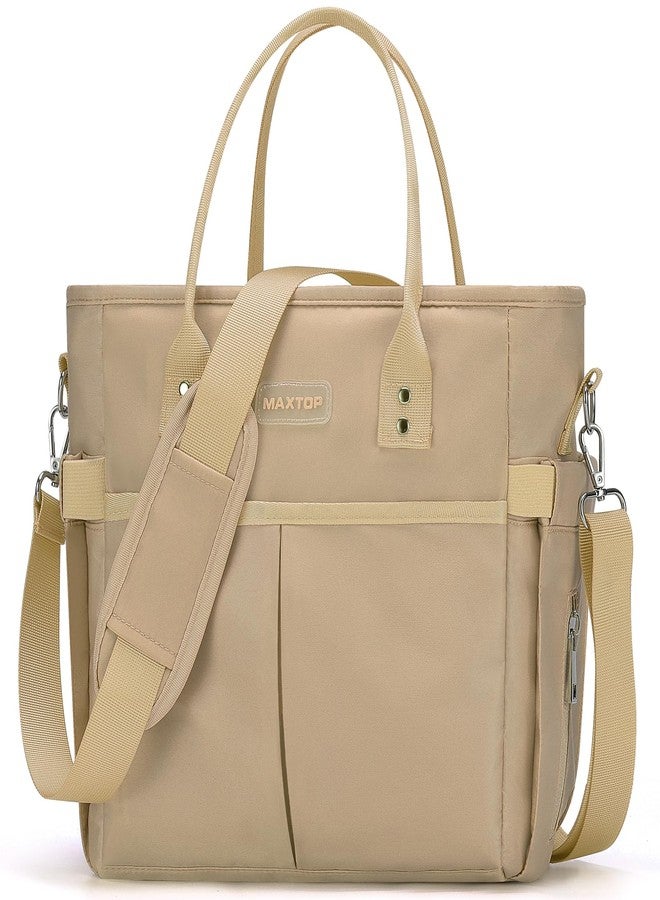 MAXTOP Lunch Bag Women for Work Insulated Thermal Lunch Box with Wide-Open Pocket Reusable Leakproof Cooler Bags with Removable Shoulder Strap for Teacher Nurse Office Picnic Travel Khaki - Image 1
