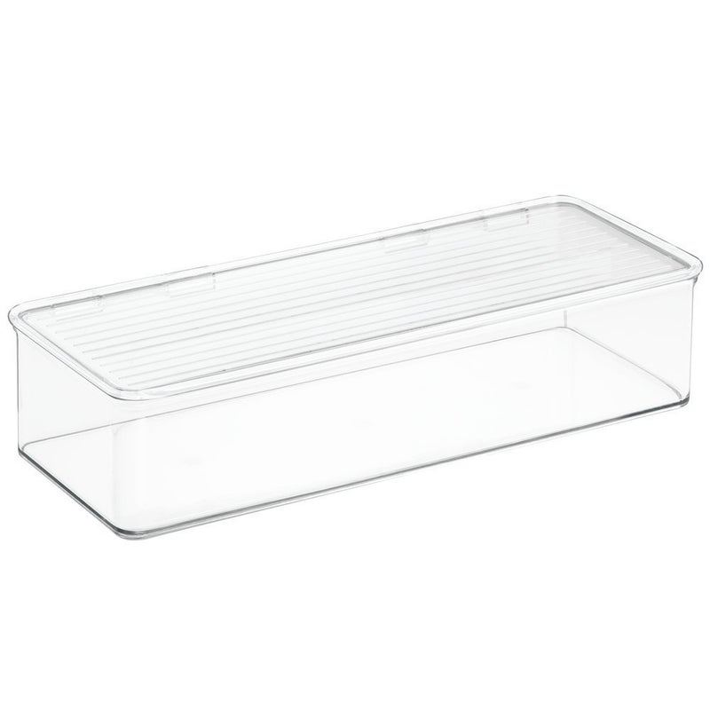 mDesign BBQ Grill Accessories Organizer Box for Cooking Utensils - Clear - Image 4