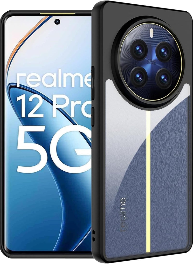 جراب حمايه شفاف متوافق مع ريلمي 12 برو / ريلمي 12 برو بلس / ريلمي بي 1 برو مضاد للاصفرار ومقاوم للصدمات (شفاف) - Image 1