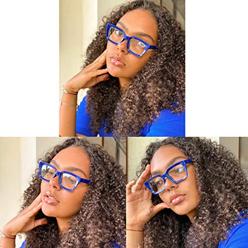 FEISEDY Glasses Frame Womens Square Thick Eyeglasses Frame Classic Eyewear for Men B2461 - Image 3