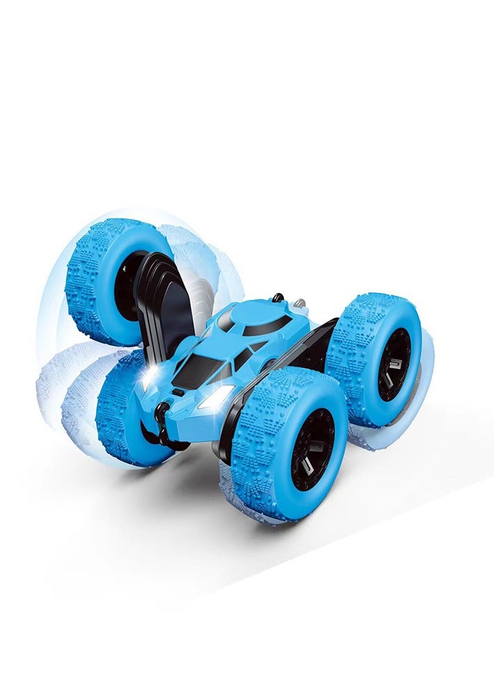 Remote control car double-sided 360° rotation four-wheel drive remote control car with front lights 2.4GHz electric racing stunt toy car off-road stunt car rechargeable toy car suitable for boys  - Image 3