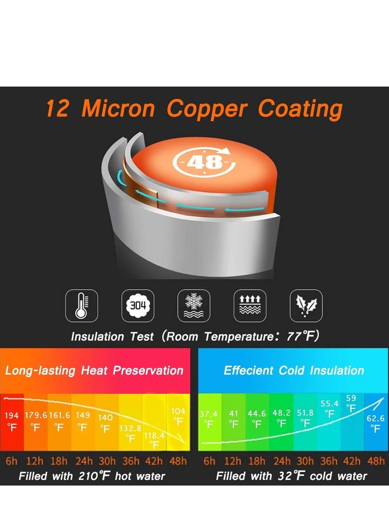 Y&D Food Thermos, Insulated Container, Vacuum Sealed Stainless Steel Container for Hot and Cold Meals Perfect School, Office, Travel, 800ML, Give a Spoon (Gold) - Image 5