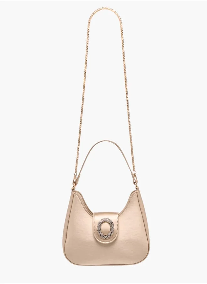 فلورا بيلا من شو إكسبرس Womens Embellished Shoulder Bag With Magnetic Button Closure