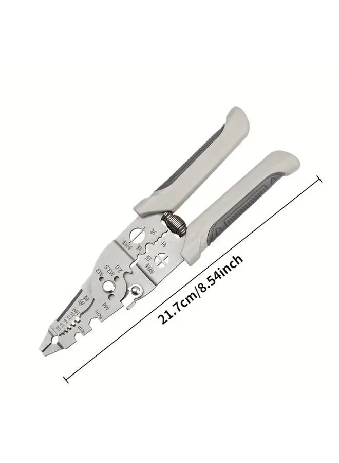 Heavy Duty Multi Function Wire Stripper Cutter with Crimper for Professional Electrician DIY - Image 4