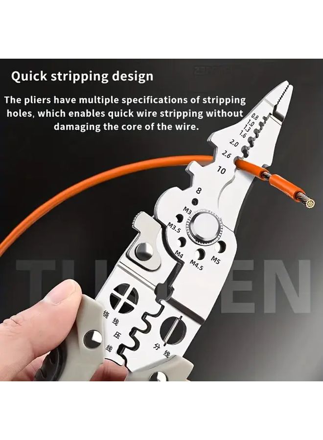 Heavy Duty Multi Function Wire Stripper Cutter with Crimper for Professional Electrician DIY - Image 2